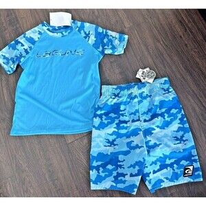 Laguna Little Boys Toddlers Swim set  Groovy  Summer Blue Turquoise Size 4T